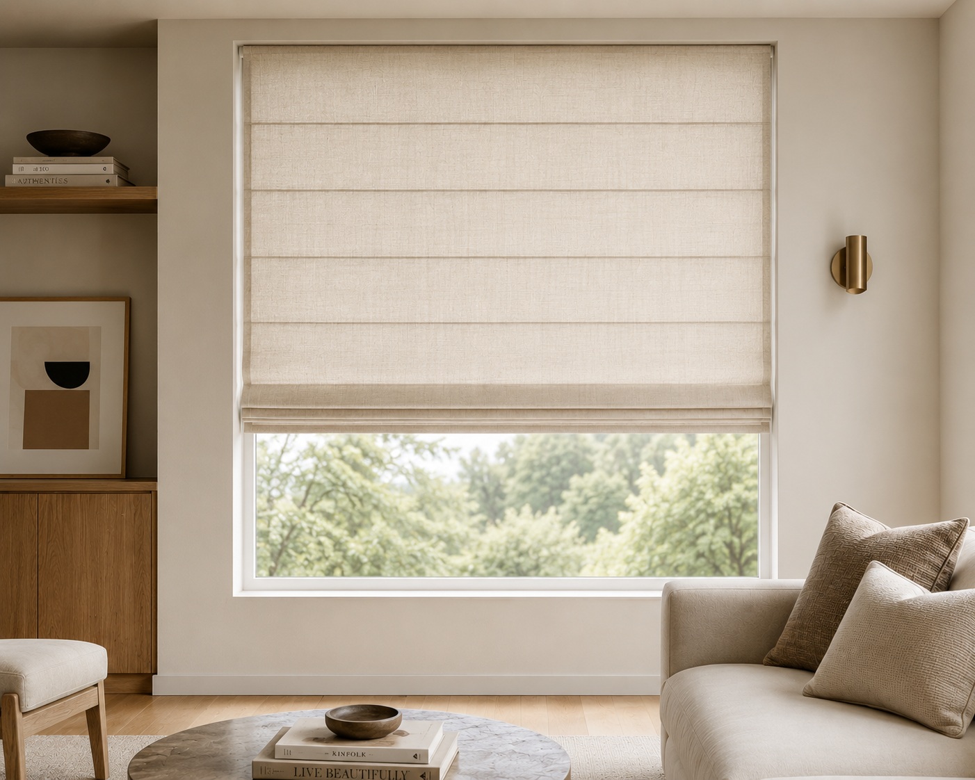 Looking glass – Roman Blinds