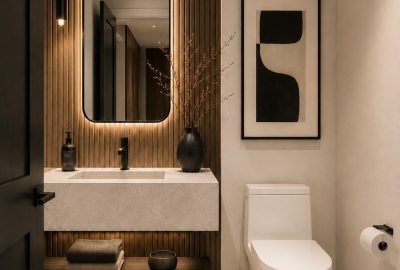 Contemporary half bath