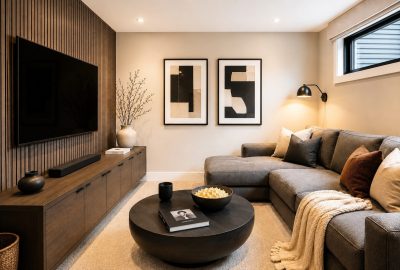 Contemporary movie room