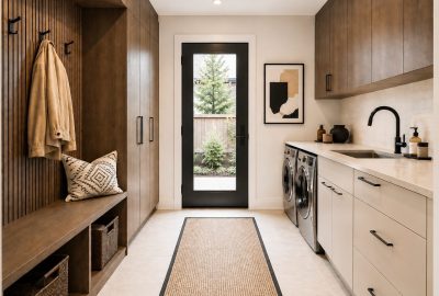 Contemporary mudroom