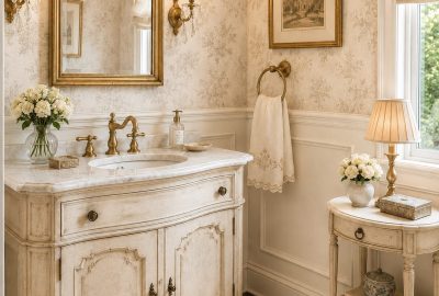French provincial half bath