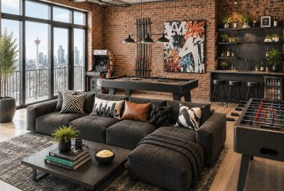 Urban chic games room