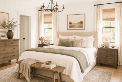 Modern farmhouse bedroom