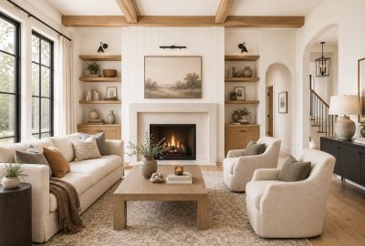 Modern farmhouse living room