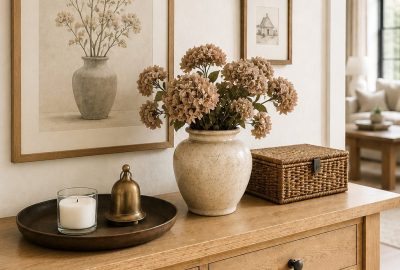 Modern farmhouse table decor