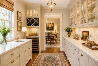 Traditional butlers pantry