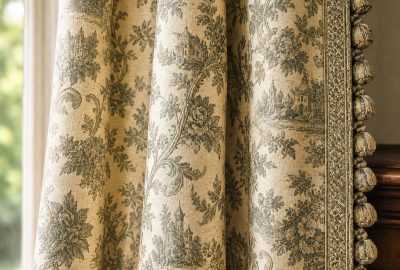 Traditional curtain closeup