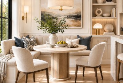Transitional breakfast nook