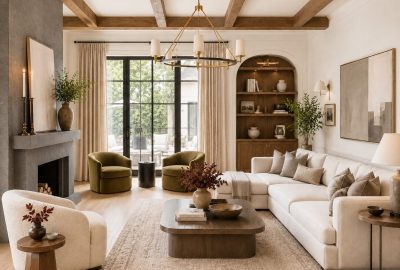 Transitional living room
